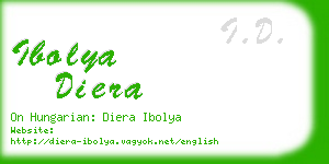 ibolya diera business card